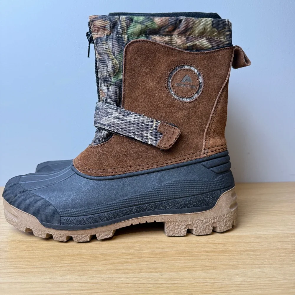 Ozark Trail Suede Winter Duck Boots Mens Size 5 Gorpcore Hunting Camo Hiking